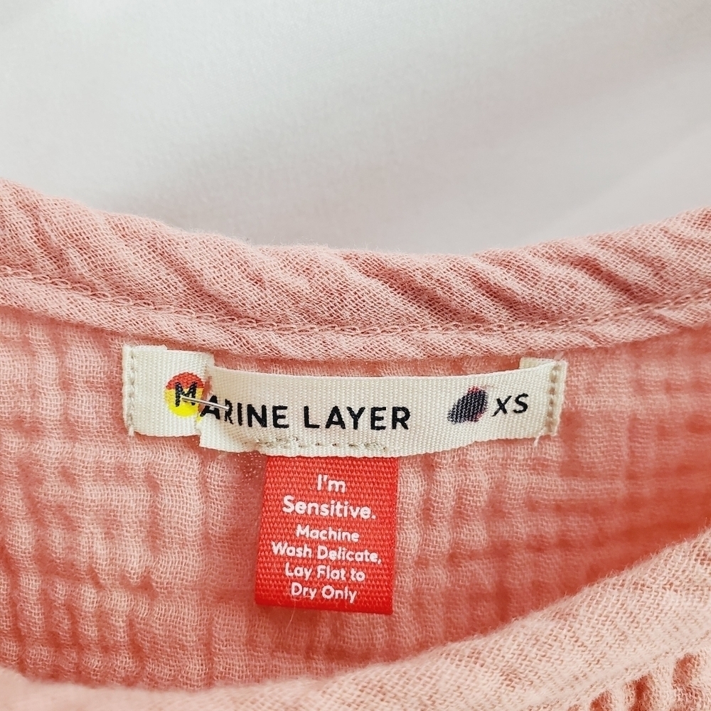 Marine Layer Jude flutter sleeve tank top Peach size XS (A-6) - Picture 9 of 11
